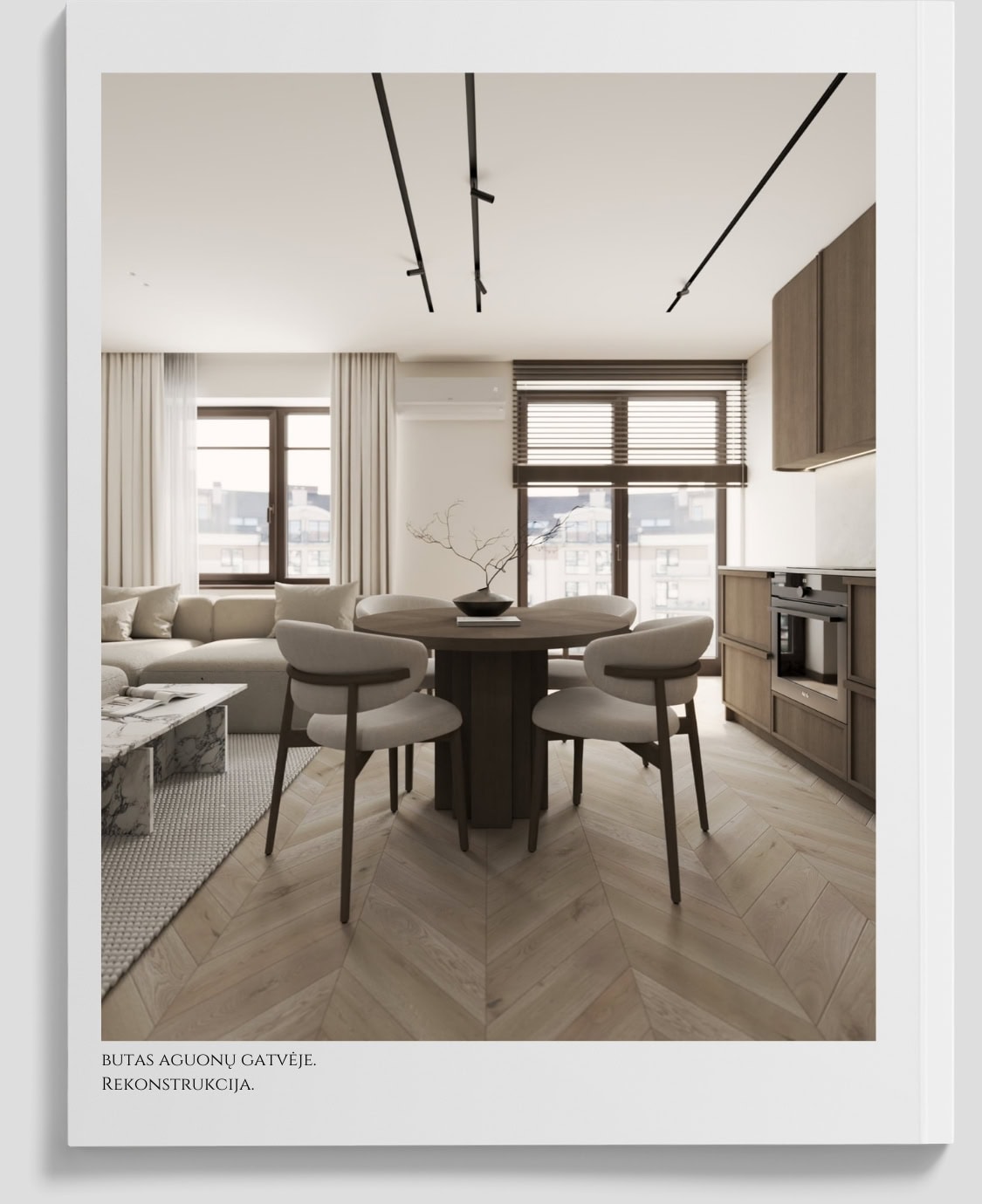 Pilnas buto interjero rekonstrukcijos projektas Aguonų gatvėje, Vilniuje.